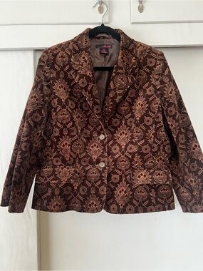 Vintage Willi Smith Brown Corduroy Blazer